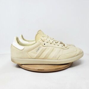 Adidas Samba Shoes Mens 10 Light Yellow Soccer Low Turf Indoor Sneaker